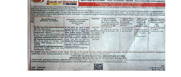 ‘गदर 2’ की सक्सेस के बीच बढ़ी सनी देओल की मुश्किलें, एक्टर का नीलाम होगा मुंबई वाला बांगला!