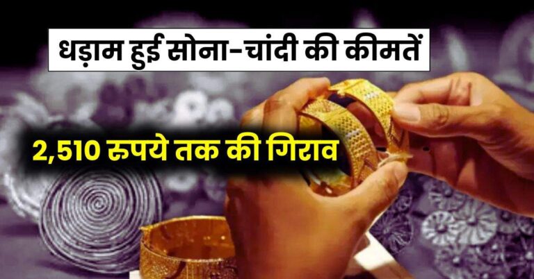 Gold Price – 2,510 रुपये तक की गिरावट, धड़ाम हुई सोना-चांदी की कीमतें, फटाफट चेक कर लें आज के ताजा रेट