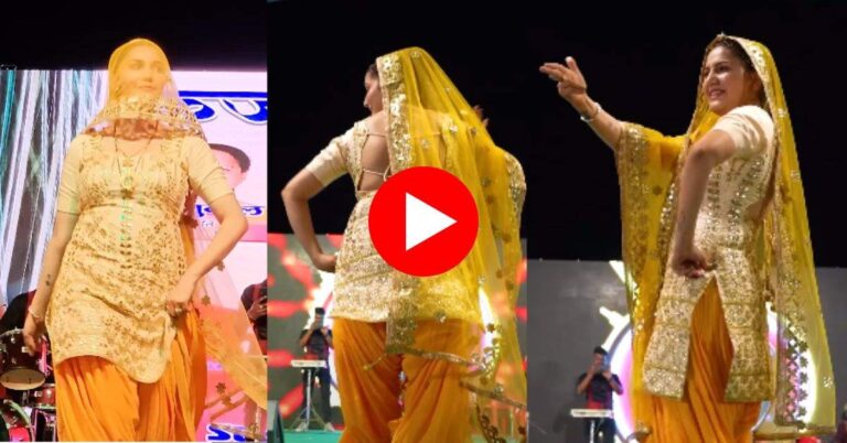 Sapna ka dance show : जालीदार घूंघट में सपना ने लगाए भारी कमर के ठुमके, लोग बोले इसके आगे सब फेल