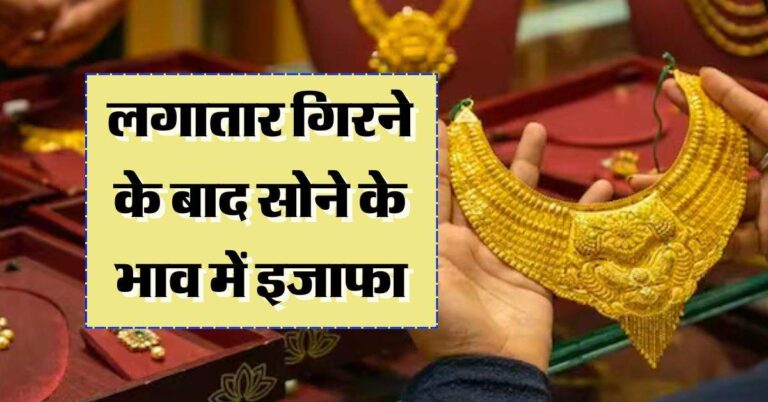 Gold Rate : लगातार गिरने के बाद सोने के भाव में इजाफा, जानिये 24 कैरेट सोने की रिटेल कीमत