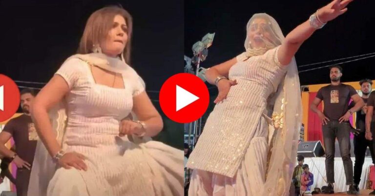 Gori Nagori Ka Dance : खिंचवा सूट पहन गोरी ने स्टेज पर किया फाड़ू डांस
