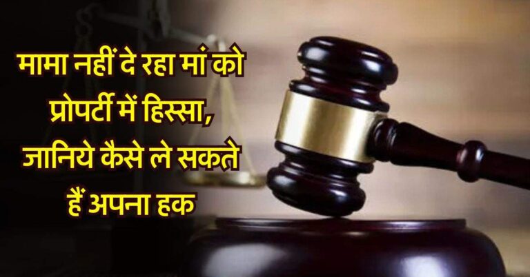 property rights : मामा नहीं दे रहा मां को प्रोपर्टी में हिस्सा, जानिये कैसे ले सकते हैं अपना हक