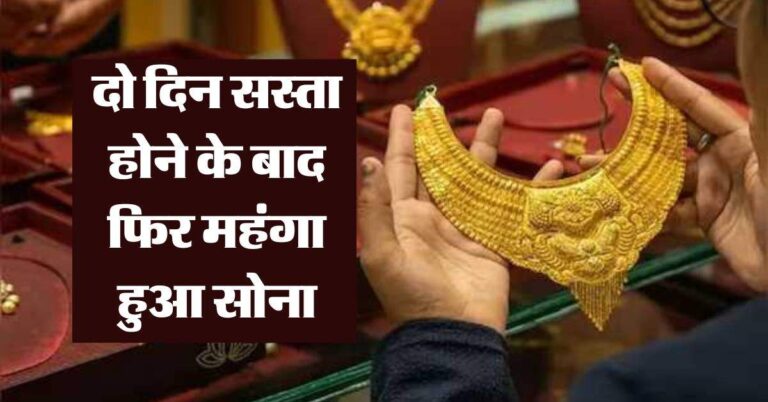 Gold-Silver Price : दो दिन सस्ता होने के बाद फिर महंगा हुआ सोना, जानिये 18, 22 और 24 कैरेट गोल्ड रेट